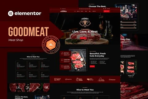 Goodmeat - Meat Shop & Butcher Elementor Template Kit