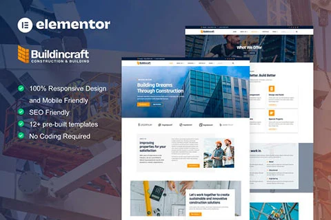 Buildincraft - Template Kit for Construction & Building Service