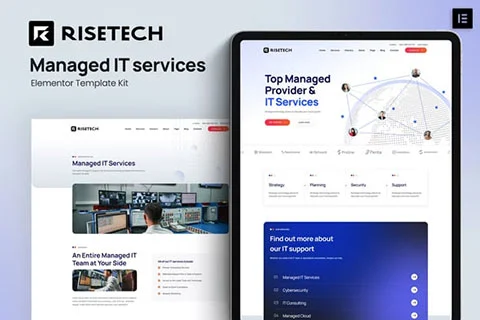 Risetech - Managed IT services Elementor Template Kit