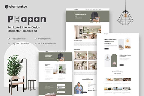 Phapan - Furniture & Interior Design Elementor Template Kit