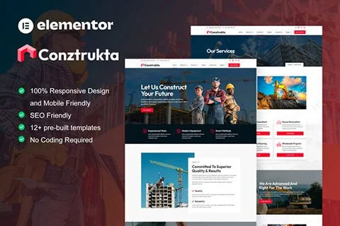 Conztrukta - Template Kit for Construction Company