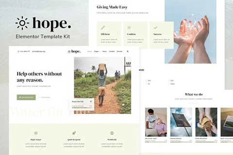 Hope - Non Profit Elementor Kit