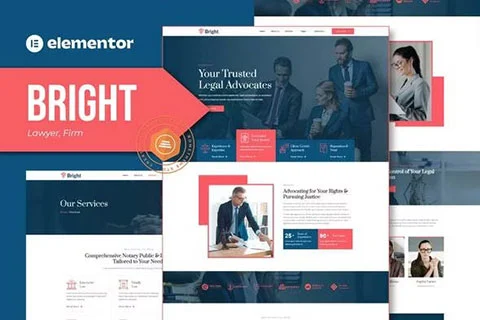 Bright - Lawyer Firm Elementor Template Kit