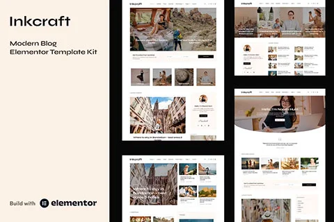 Inkcraft - Modern Blog and Magazine Elementor Pro Template Kit