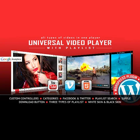Vista previa de Universal Video Player - YouTube, Vimeo and Self-Hosted Videos