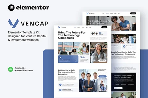 Vista previa de Vencap – Venture Capital & Investment Elementor Template Kit