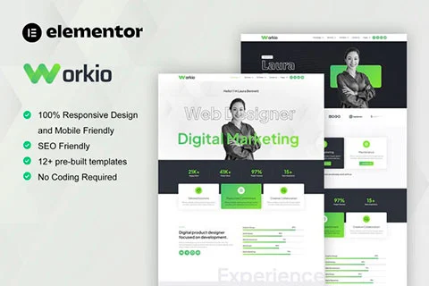 Vista previa de Workio - Template kit for Personal Freelance