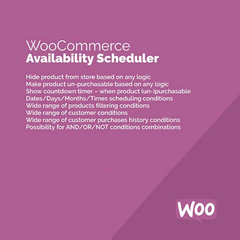 Vista previa de WooCommerce Availability Scheduler