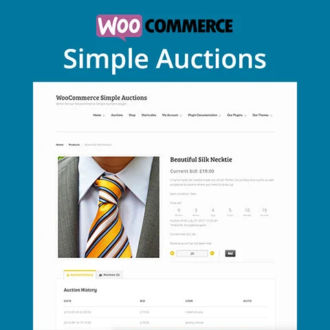Vista previa de WooCommerce Simple Auction
