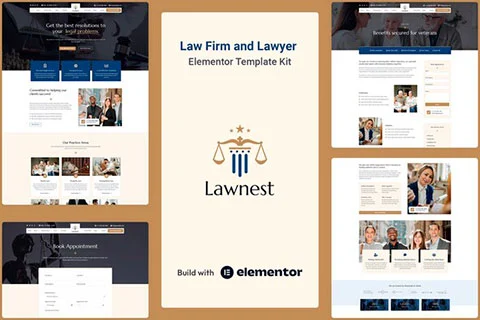 Lawnest - Law Firm and Lawyer Elementor Template Kit