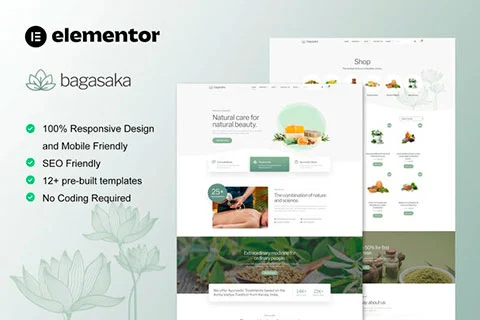 Bagasaka - Template kit for Ayurveda Service & Store