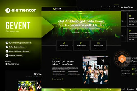 Gevent - Event Agency Elementor Template Kit