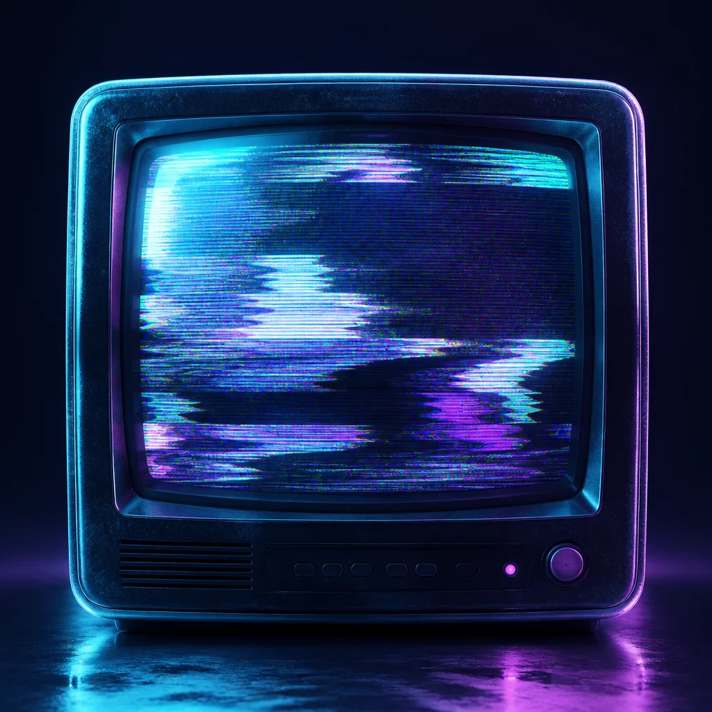 Preview of Crt Tv Screen Glitch Photo Effect
