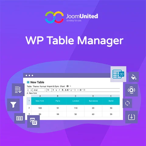 Vista previa de WP Table Manager