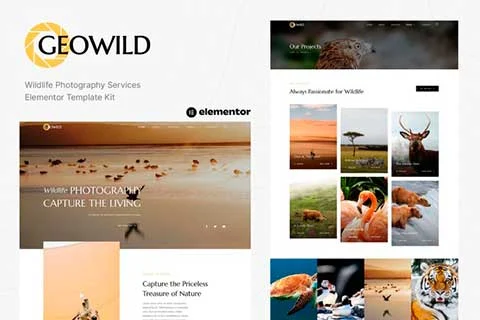 Geowild - Wildlife Photography Service Elementor Template Kit