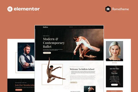 Balleto - Ballet School Elementor Template Kit