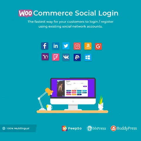 Vista previa de WooCommerce - Social Login