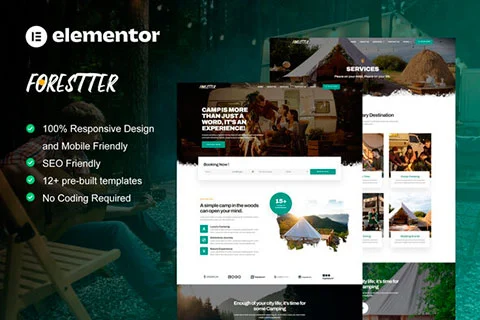 Forestter - Template kit for Glamping Services
