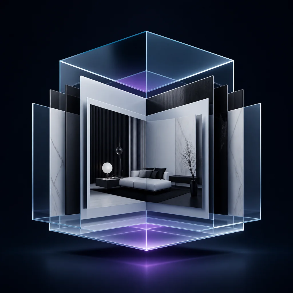 Vista previa de White Black Design Interior Ppt