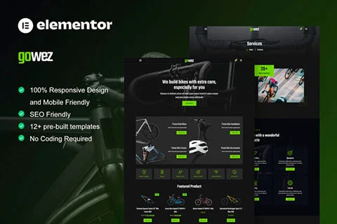 Gowez - Template kit for bike shop & services