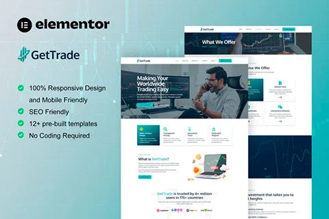 GetTrade - Template Kit for Trading & Investment Company