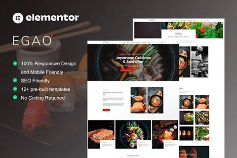Egao - Template kit for japanese restaurant