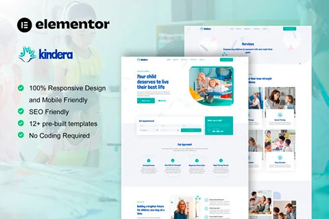 Kindera - Template kit for child therapist & psychologist services