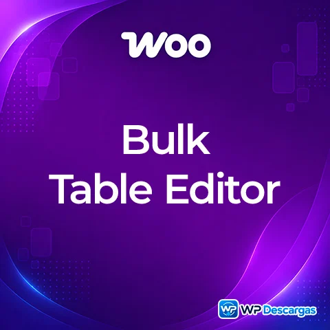 Bulk Table Editor for WooCommerce