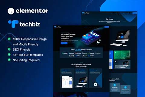TechBiz - Template kit for Tech Company