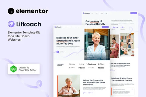 Lifkoach – Life Coach & Mentor Elementor Template Kit