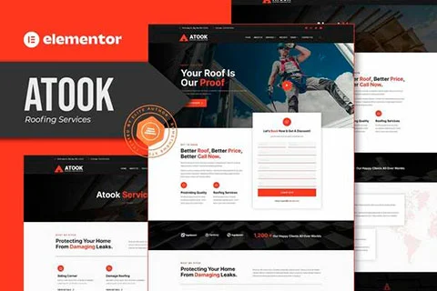 Atook - Roofing Services Elementor Template Kit