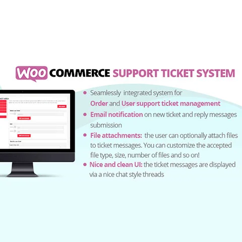 Vista previa de WooCommerce Support Ticket System