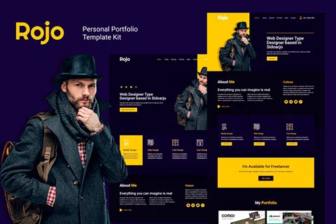 Rojo - Personal Portfolio Template Kit