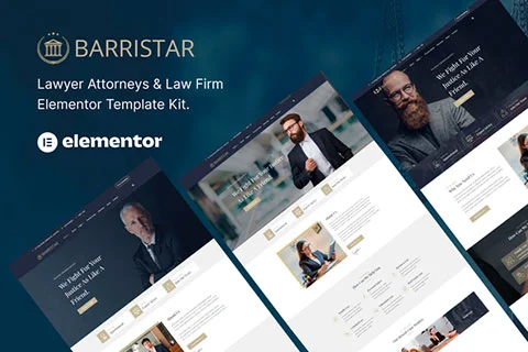 Barristar – Lawyers, Attorneys and Law Firm Elementor Template Kit