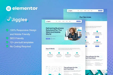 Jigglee - Template Kit for Tech Startup
