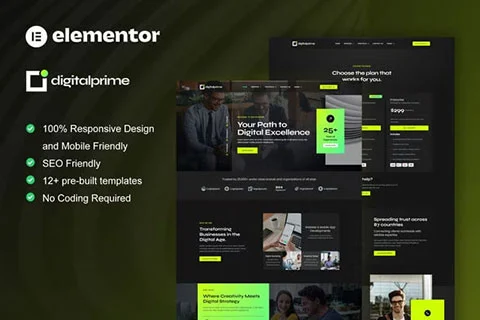 DigitalPrime - Template kit for digital agency