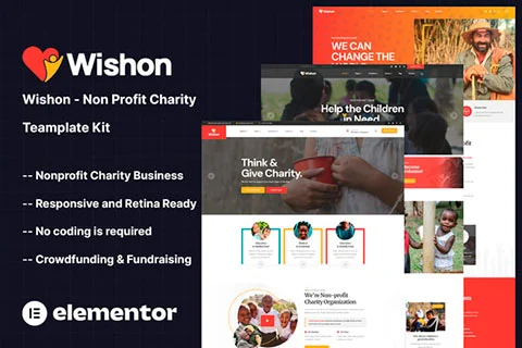Vista previa de Wishon - Non Profit Charity