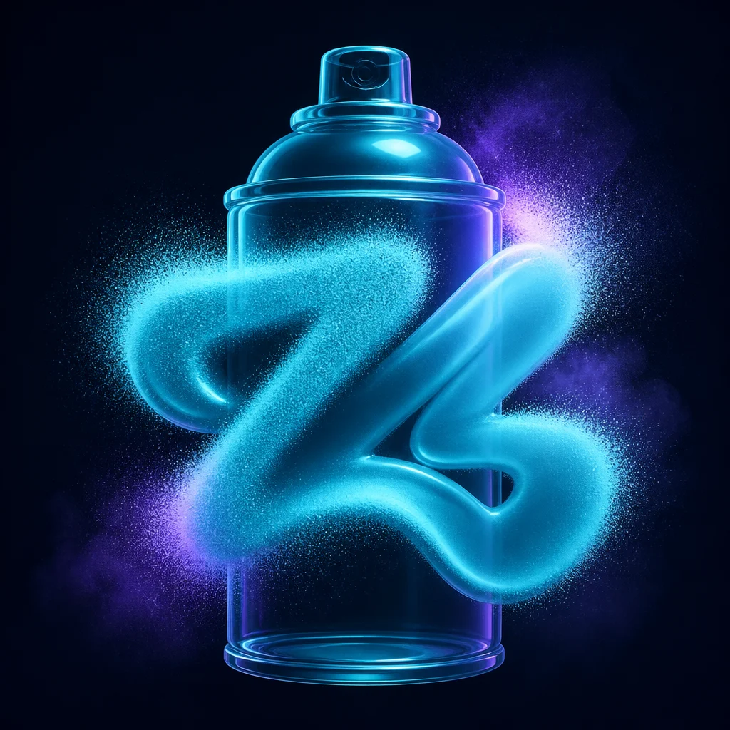 Preview of Blurry Spray Text Logo Effect
