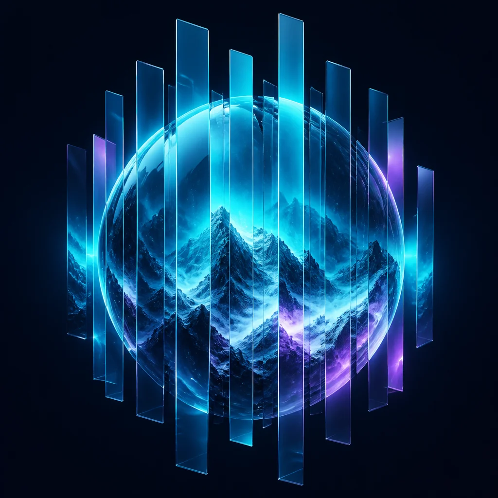 Preview of Fragmented Vertical Image Effect Mockup