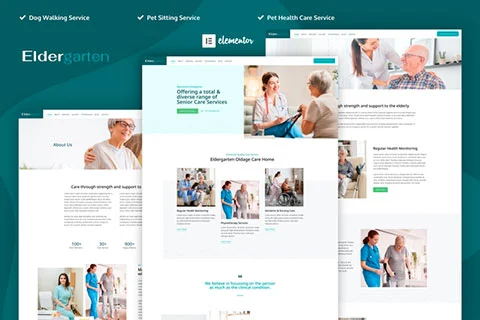 Eldergarten - Elderly Care & Old Age Home Elementor Template Kit
