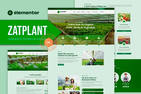 Preview of Zatplant - Hydroponic Garden and Horticulture Elementor Template Kit