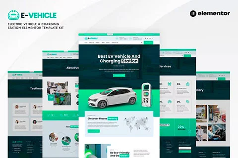 Evehicle - Electric Vehicle & Charging Station Elementor Template Kit