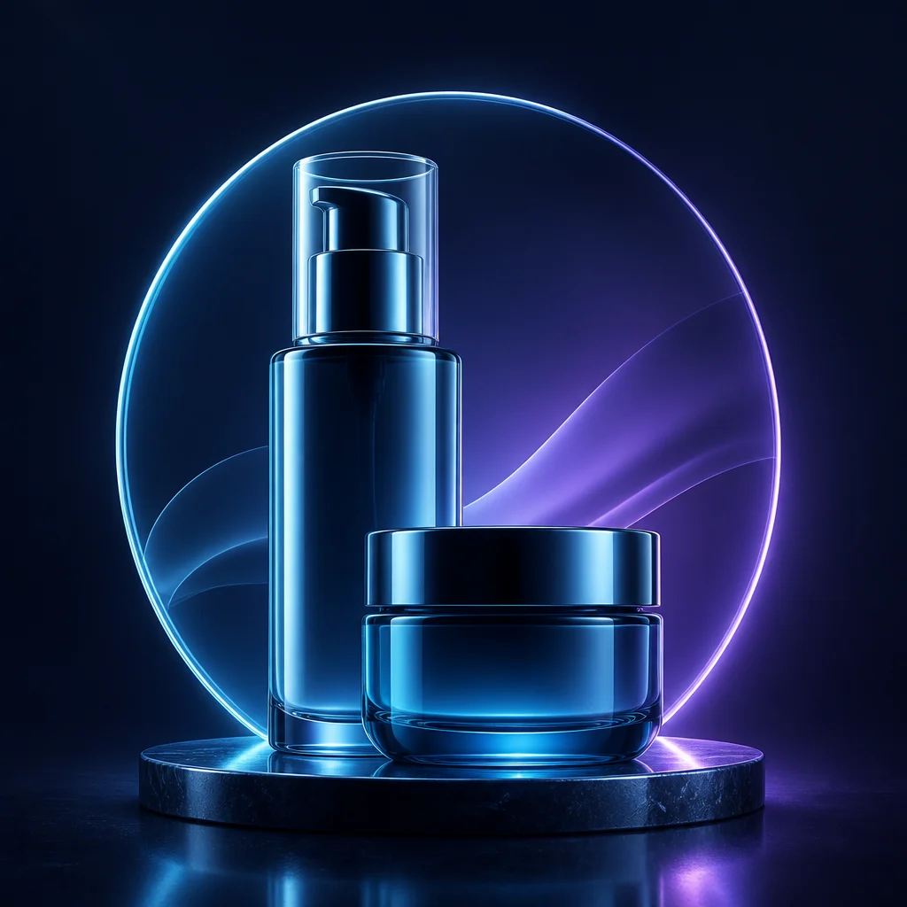 Preview of Minimalist Cosmetic Bottle And Jar Mockup