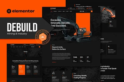 Debuild - Mining & Industry Elementor Pro Template Kit