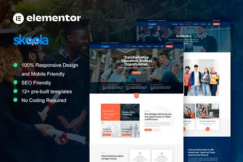 Skoola - Template kit for university & school education