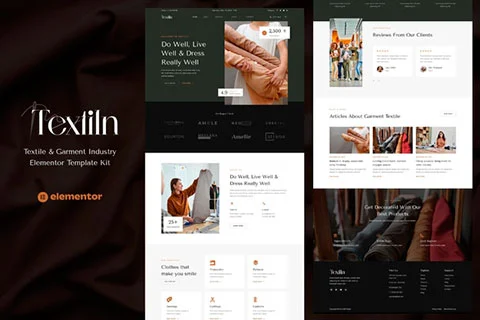 Textiln - Textile & Garment Industry Elementor Template Kit