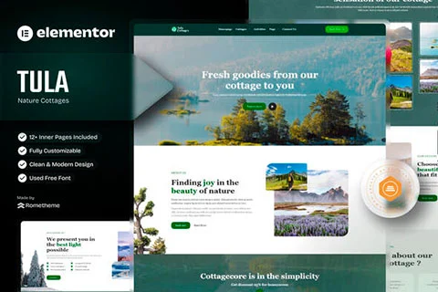Tula - Nature Cottages Elementor Template Kit