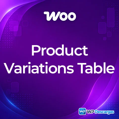 Product Variation Table Plugin