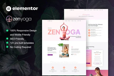 Preview of Zenyoga - Template kit for yoga studio