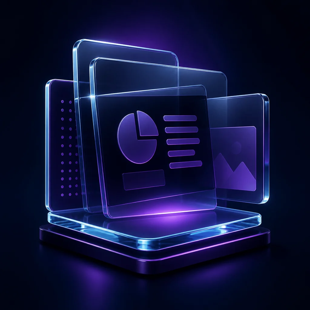 Preview of Black Purple Business Technology Google Slide
